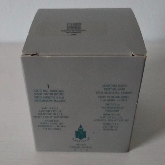 Vintage Retired PartyLite Spinnaker Teal In Square Holder 1655 New Open Box - Picture 8 of 10